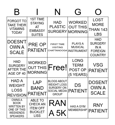 SOUTHEAST WLS CONFERENCE BINGO Card