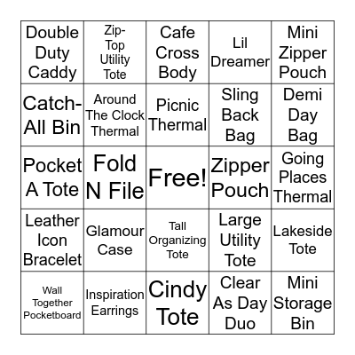 Thirty-One BINGO Card