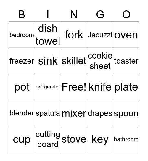 Welcome To Our New Home Bingo Card