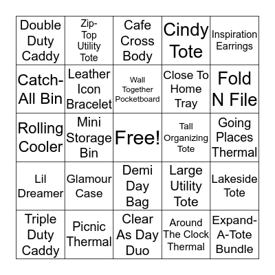 Thirty-One BINGO Card