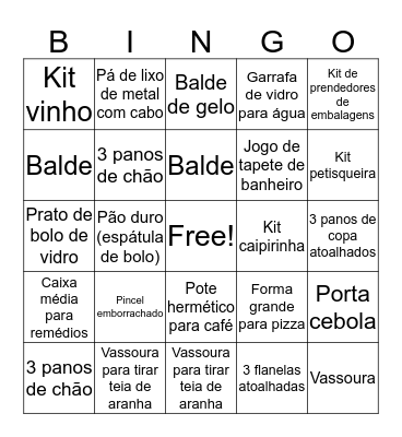 Bingo do Chá dos Noivos Bingo Card
