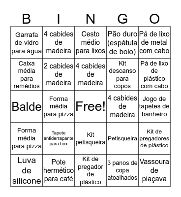Bingo do Chá dos Noivos Bingo Card
