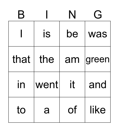 Golden words and more Bingo Card