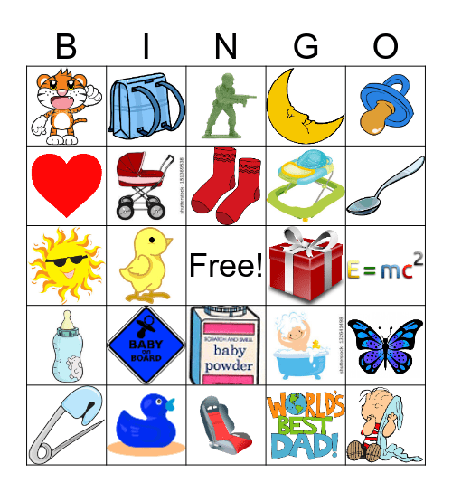 Baby shower Bingo Card