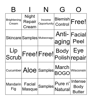 L'BRI BINGO Card