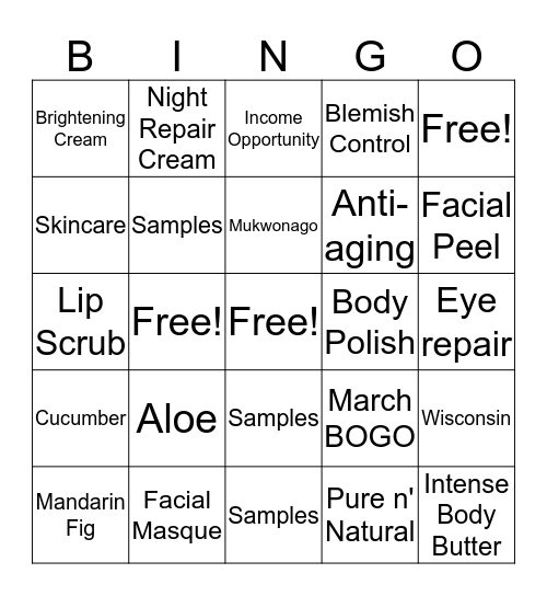 L'BRI BINGO Card