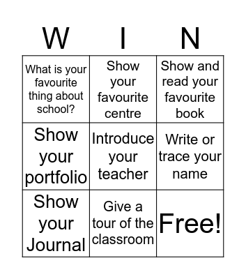 Student Lead Conference Bingo Card
