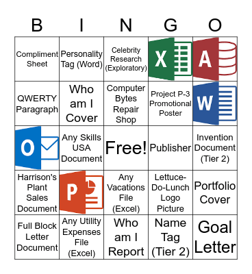 Search For Files Bingo Card