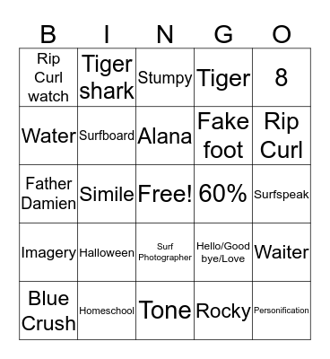 Semester 2 Review 2 Bingo Card