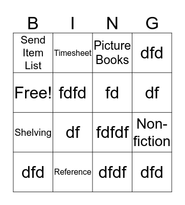 LIBRARY BINGO Card