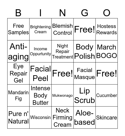 L'BRI BINGO Card