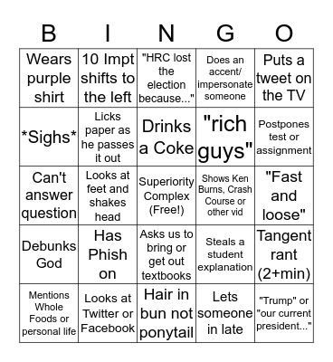 CARBON BINGO Card