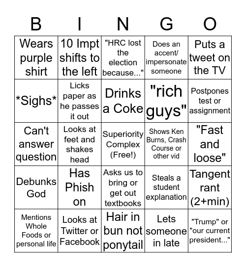 CARBON BINGO Card