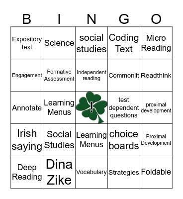 St. Christopher Bingo Card