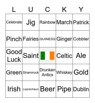 St. Patrick's Day Bingo Card