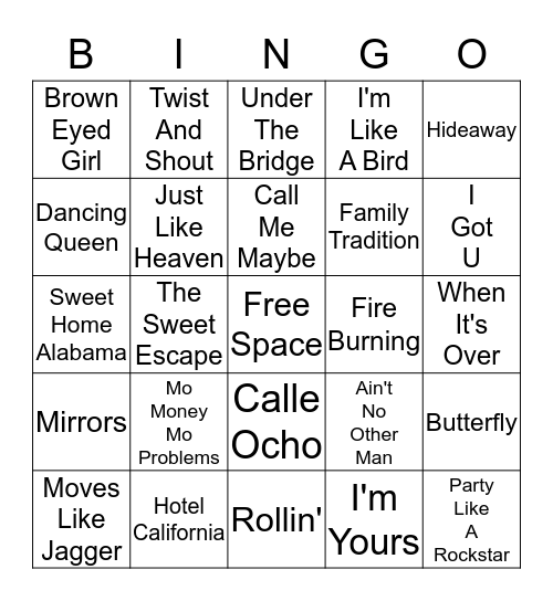All Mixed Up - Card 1 Bingo Card