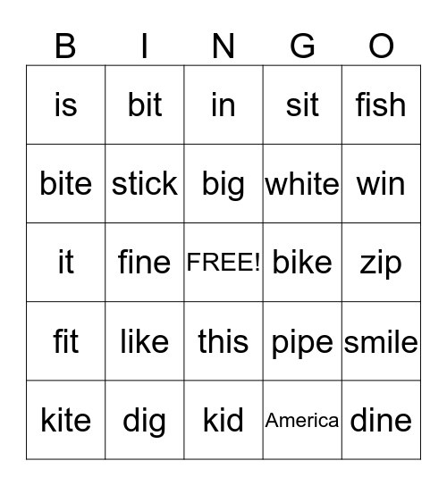 i Bingo Card