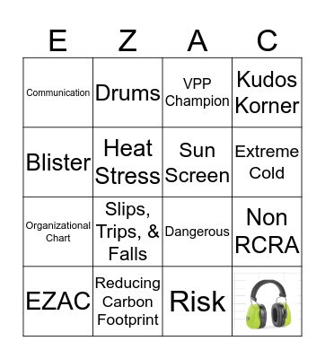 W&FMP EZAC BINGO Card