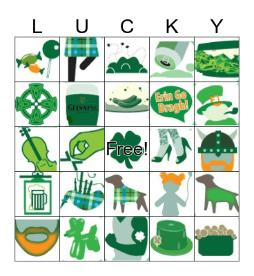 St. Patrick's Day Bingo Card