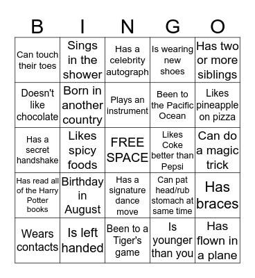 BINGO Card