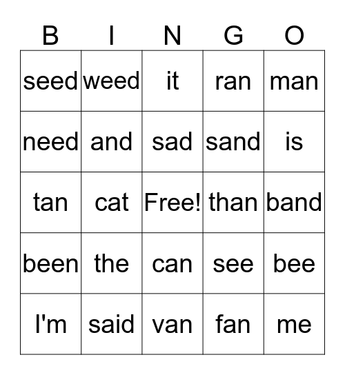 Unit 7 Bingo Card