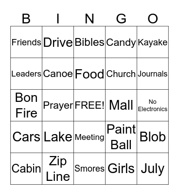 Harborview Fellowship Church Bingo Card