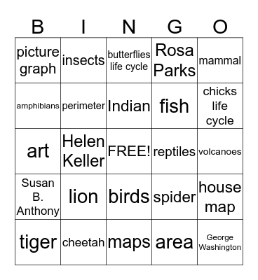 Haruto's Second Grade Bingo Game Bingo Card