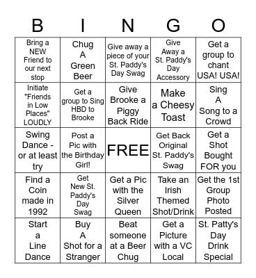 Brooke's Birthday Bash BINGO 2017 Bingo Card