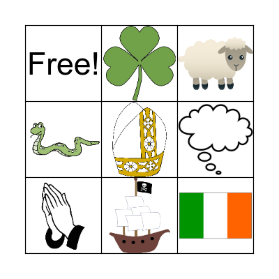 St. Patrick Bingo Card