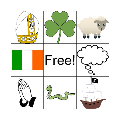 St. Patrick Bingo Card