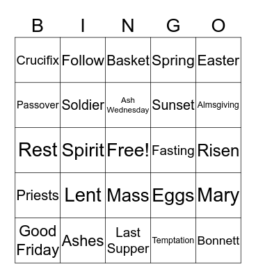 Lent/EasterUntitled Bingo Card