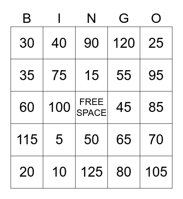 KID'S CLUB BINGO Card
