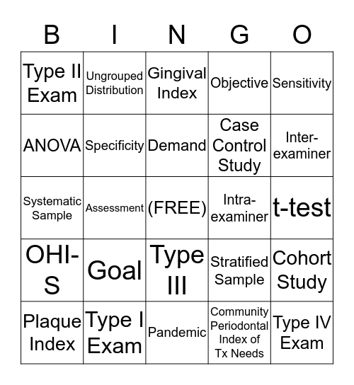 Community Bingo Card