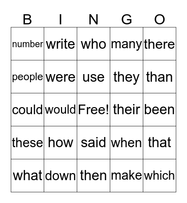 Badger Bingo Card