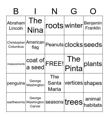 Luka's First Grade Bingo Game Bingo Card