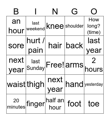 Healthy life Bingo 2 Bingo Card