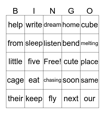 B-Day Bingo Card