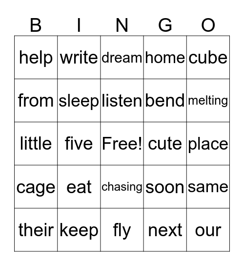 B-Day Bingo Card