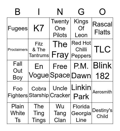 Name That Group - Card 4 Bingo Card