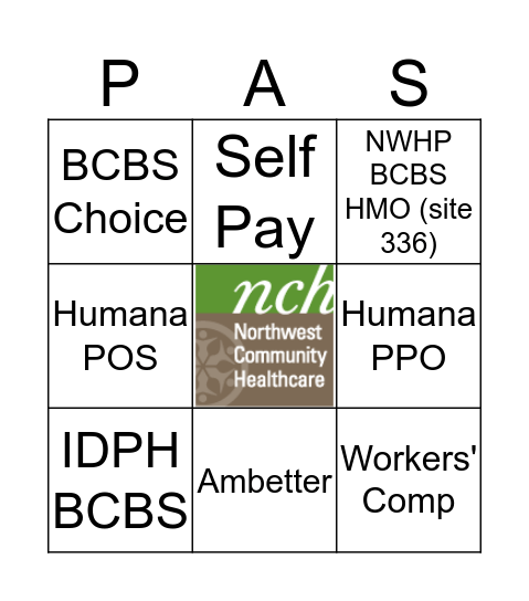 INSURANCE BINGO Card