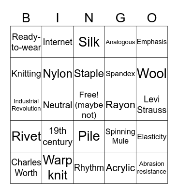 Benchmark Bingo 2 Bingo Card