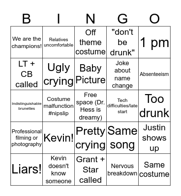 Match Day Bingo Card