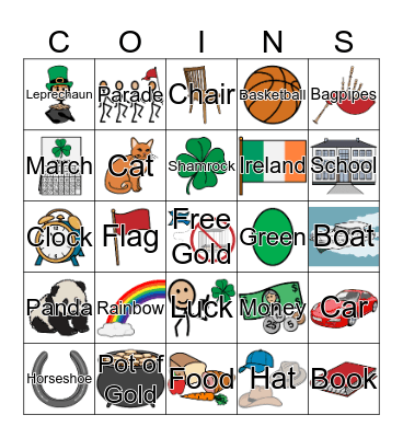 St. Patrick's Bingo Card