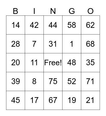 Prodigy Bingo Bonanza  Bingo Card
