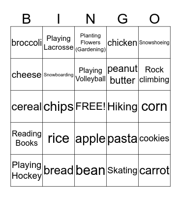 Review Bingo Card