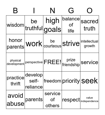 OCTAGON CREED Bingo Card