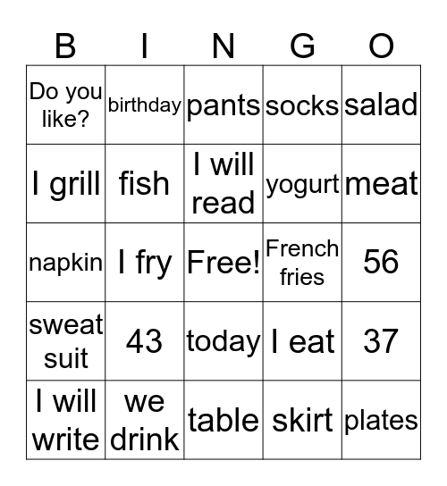 Bingo Card