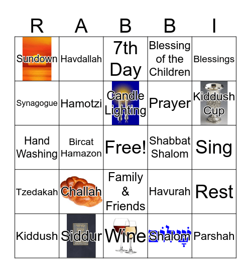 Our Havurah Bingo Card