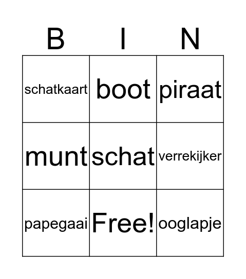 piratenbingo Card