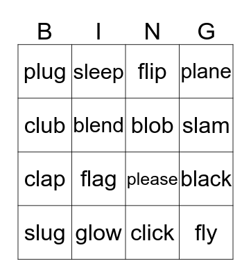 Bingo! Bingo Card
